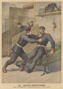 Ein deutscher Armeefeldwebel von einem Soldaten in Mülhausen getötet von French School