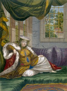 Eine jüdische Frau in zeremonieller Kleidung, ca. 1708