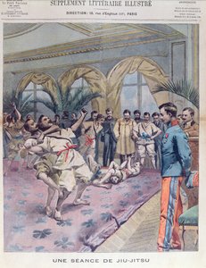 Eine Jiu-Jitsu-Sitzung in Frankreich, Illustration aus Le Petit Parisien, 1905