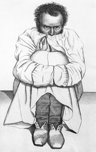 Ein Verrückter, Illustration aus einem Buch von Jean Étienne Dominique Esquirol (1772-1840)