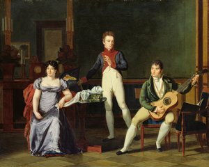 Ein Musiker und seine Familie, möglicherweise Fernando Sor (1778-1839)
