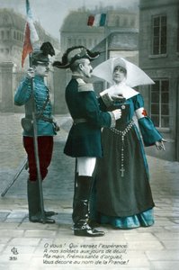 Eine Nonne erhält eine Medaille, Erster Weltkrieg