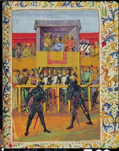 Ein Turnier im Nahkampf, aus Le Jouvencel von Jean de Bueil von French School