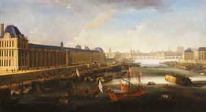 Ein Blick auf Paris und die Seine nach Osten vom Pont Barbier, ca. 1668