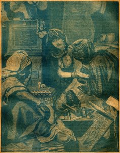 Ein Basar in Lahore, Indien. Gravur in „La Terre Illustree“ Nr. 94 vom 25. August 1892. von French School