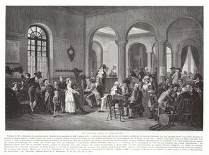 Ein Kabarett unter dem Direktorium, Französische Revolution, 1795-1799 von French School