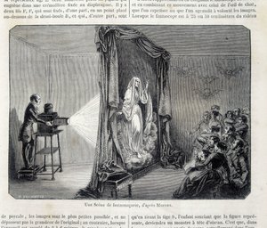 Eine phantasmagorische Szene durch Projektion - in „Bilderladen“ von French School