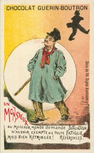 Ein Herr auf der Suche nach gut bezahlter, einfacher Arbeit von French School