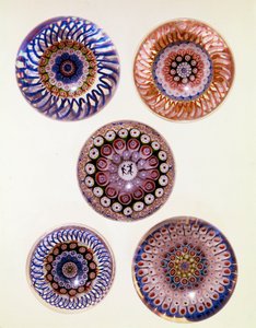 Gruppe von St. Louis konzentrischen Millefiori-Gewichten von French School