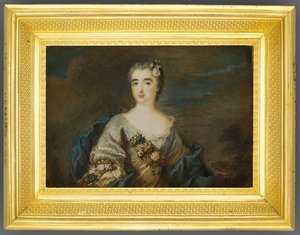 Eine Dame namens Louise-Jeanne de Durfot, Duchesse de Mazarin et de la Meilleraye, ca. 1750 von French School