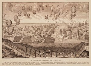 Geplante Invasion Englands, Reproduktion eines französischen Drucks von 1803