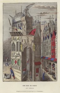 Eine Straße in Paris, 15. Jahrhundert von French School