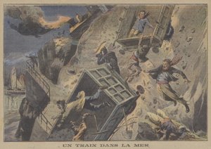 Ein Zug stürzt ins Meer von French School