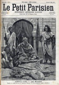 Abdul-Ahi-Palast (Abdullahi) in Ombduram am Ufer des Nils in Mahdi. Gravur in "Le petit Parisien" von French School
