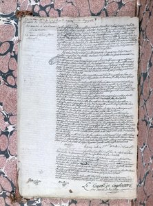 Bericht über die Konfrontation zwischen Comtesse de la Motte und Cagliostro während des Prozesses um die Halskette der Königin, 24. Mai 1786 von French School