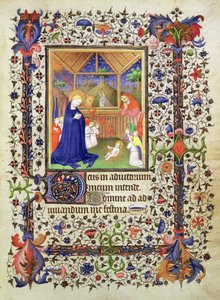 Geburt Christi, aus den Chevalier-Stunden, ca. 1420