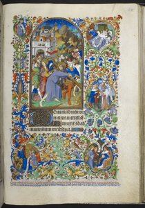 Stunden der Passion [Sext], Christus trägt das Kreuz, aus dem Stundenbuch (The Bedford Hours) ca. 1410-30