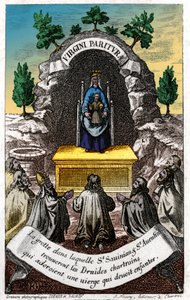 Anbetung der Jungfrau Maria (Gravur, ca. 1850)