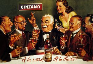 Werbung für Cinzano Blanc von French School