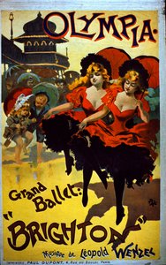 Werbung für Grand Ballet Produktion von Brighton im Olympia von French School