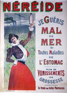Werbung für Nereide-Medizin gegen Seekrankheit, um 1900