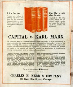 Werbung für den Verkauf von Karl Marx