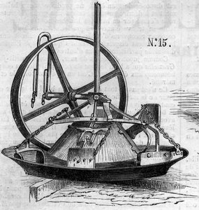 Landwirtschaftsmaschine: eine Gipsmühle, präsentiert auf dem Pariser Landwirtschaftswettbewerb 1860. Gravur in „Le Monde Illustré“ Nr. 172 vom 28. Juli 1860 von French School