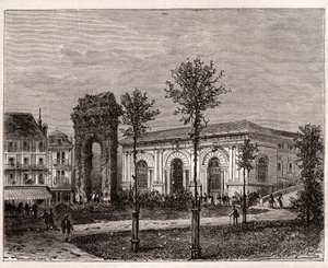 Aix-les-Bains - Savoyen - der römische Bogen von Campanus - Gravur in „La France illustrée: Geographie, Geschichte, Verwaltung, Statistik“ von V.A. Malt-Brown. 1884