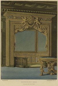 Alkoven, Louvre, Paris, 17. Jahrhundert von French School