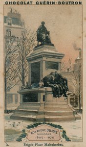 Alexandre Dumas, Romanautor, 1803-1870, errichtet am Place Malesherbes von French School