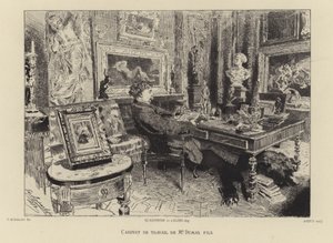 Alexandre Dumas der Jüngere in seinem Arbeitszimmer von French School