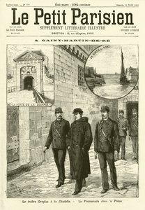 Alfred Dreyfus im Gefängnis von Saint-Martin-de-Ré, Frankreich von French School