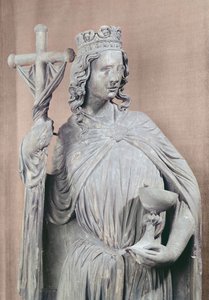 Allegorische Figur der Kirche, die einen Kelch und das Labarum hält, ca. 1230 (Detail)
