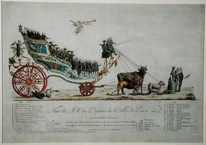 Allegorische Darstellung der Abgeordneten der Stadt Paris in der Nationalversammlung von French School
