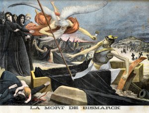 Allegorie über den Tod von Bismarck, Illustration aus dem illustrierten Supplement von Le Petit Journal von French School
