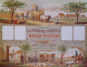 Almanach der Landwirtschaftsbuchhandlung La Maison Rustique, ca. 1860 von French School