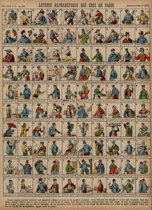 Alphabetische Lotterie der Pariser Rufe von French School