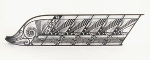 Eine Art-Deco-Treppengeländer entworfen von Delion, ca. 1920er-1930er