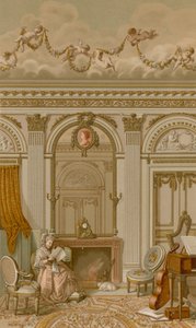 Ein Innenraum zur Zeit Ludwigs XVI von French School