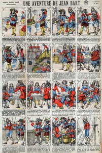 Ein Abenteuer von Jean Bart (1650-1702), französischer Freibeuter. Epinal-Bildgebung aus dem späten 19. Jahrhundert. von French School