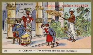 Audienz bei einem hohen Würdenträger, Ceylon von French School