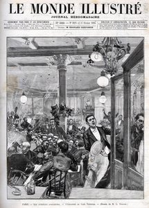 Anarchistische Angriffe in Paris im Februar 1894. Die Explosion im Terminus Café. „Die illustrierte Welt“ vom 17. Februar von French School