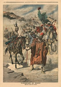 Anarchie in Marokko, Plünderungen zwischen Stämmen, Illustration aus 
