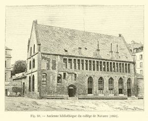 Ehemalige Bibliothek des Kollegs von Navarre, 1860 von French School