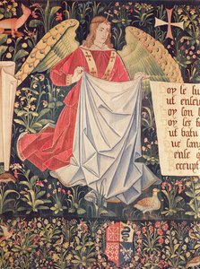 Engel, der das Leichentuch hält, Detail aus Die Engel, die die Leidenswerkzeuge tragen von French School