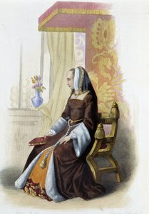 Anne de Bretagne, Herzogin der Bretagne (1477-1514) - in „Le Plutarque français“, von Mennechet, Paris von French School