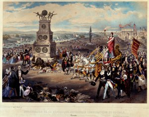 Jahrestag der Demokratischen und Sozialen Republik: Triumph der Republik. Gravur von 1848. Paris, Musée Carnavalet
