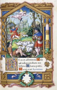 Verkündigung an die Hirten, aus einem Stundenbuch für Franz I., ca. 1532-1540