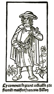 Apokryphes Porträt des Dichters Francois Villon in 