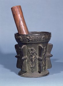 Apothekermörser und Stößel (Metall & Holz)